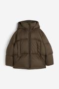 H&M Oversized Puffer Jacket Dunkelbraun, Jacken in Größe L. Farbe: Dar...