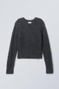 Weekday Flauschiger Pullover Judi Dunkelgrau in Größe L. Farbe: Dark g...