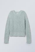 Weekday Flauschiger Pullover Judi Taubenblau in Größe XS. Farbe: Dusty...