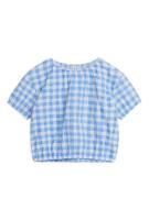Arket Strukturiertes Top Weiß/Blau, T-Shirts & Tops in Größe 98/104. F...