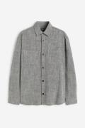 H&M Overshirt Regular Fit Grau, Jacken in Größe L. Farbe: Grey