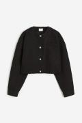H&M Oversized Jacke mit Knopfleiste Schwarz, Blazers in Größe XS. Farb...