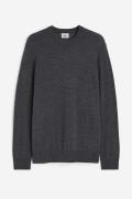 H&M Merino-Pullover in Slim Fit Dunkelgrau Größe XXXL. Farbe: Dark gre...