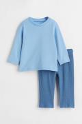 H&M 2-teiliges Baumwollset Hellblau/Blau, Kleidung Sets in Größe 50. F...