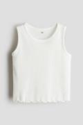 H&M Geripptes Tanktop Weiß, T-Shirts & Tops in Größe 98/104. Farbe: Wh...