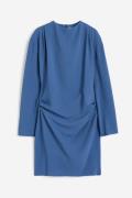 H&M Drapiertes Kleid Taubenblau, Alltagskleider in Größe S. Farbe: Pig...