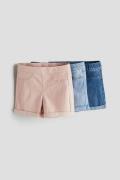 H&M 3er-Pack Jeansshorts Hellrosa/Helles Denimblau in Größe 92. Farbe:...