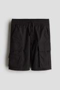 H&M Cargoshorts Schwarz in Größe 134. Farbe: Black