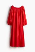 H&M Off-Shoulder-Kleid in Oversize-Passform Rot, Alltagskleider Größe ...