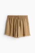 H&M Schlupfshorts aus Leinenmix Dunkelbeige in Größe XXS. Farbe: Dark ...