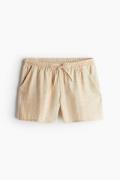 H&M Schlupfshorts aus Leinenmix Beige/Gestreift in Größe S. Farbe: Bei...