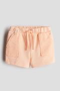 H&M Baumwollshorts Pfirsich in Größe 86. Farbe: Peach