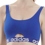 adidas BH Scoop Bralette Jeansblau Baumwolle Small Damen