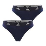 adidas 2P Underwear Brazilian Thong Marine Baumwolle Small Damen
