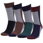 Amanda Christensen 4P Bamboo Crew Socks Grau/Blau Gr 39/42