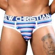 Andrew Christian Almost Naked Newport Mesh Brief Blaugestreift Polyami...