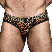 Andrew Christian Almost Naked Plush Leopard Brief Leopard Polyester Me...