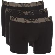 Armani Cotton Boxers 3P Schwarz Baumwolle Small Herren