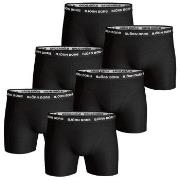 Björn Borg 6P Essential Shorts Schwarz Baumwolle Small Herren