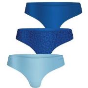 Björn Borg 3P Performance Thong 1739 Blau/Hellblau Small Damen