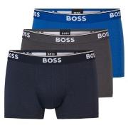 BOSS 3P Cotton Stretch Trunks Grau/Blau Baumwolle Small Herren