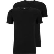 BOSS 2P Modern Round Neck T-shirt Schwarz Baumwolle Small Herren