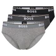 BOSS 3P Power Brief Schwarz/Grau Baumwolle Small Herren