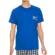 BOSS RN 24 Crew Neck T-shirt Kornblumenblau Baumwolle Medium Herren