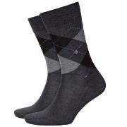 Burlington Manchester Mercerised Cotton Sock Grau Gr 40/46 Herren