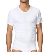Calida Cotton 1 Herr T-Shirt V 14315 Weiß Baumwolle Small Herren