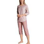 Calida Lovely Nights Crop Pyjama Rosa Muster Baumwolle Small Damen