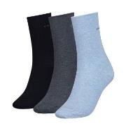 Calvin Klein 3P Emma Roll Top Crew Socks Blau/Grau One Size Damen