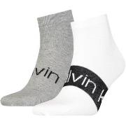 Calvin Klein 2P Logo Ribbon Sneaker Socks Weiß Gr 39/42 Herren