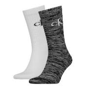 Calvin Klein 2P Slub Men Sock Schwarz/Weiß One Size Herren