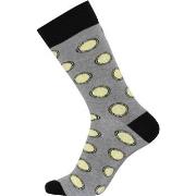 Claudio 3P Patterned Cotton Socks Grau/Gelb Gr 40/47 Herren