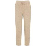 Damella Knitted Lounge Pants Beige Medium Damen