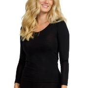 Damella Wool And Silk Long Sleeve Top Schwarz Wolle 38 Damen