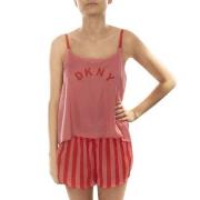 DKNY Walk The Line Cami And Boxer Korall Polyester Small Damen