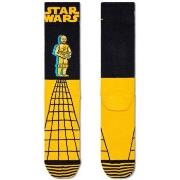 Happy Socks Star Wars C-3PO Sock Schwarz/Gelb Baumwolle Gr 41/46