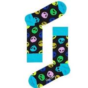 Happy Socks Alien Sock Schwarz gemustert Baumwolle Gr 41/46