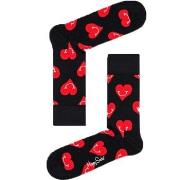 Happy Socks Smiley Heart Sock Schwarz gemustert Baumwolle Gr 41/46