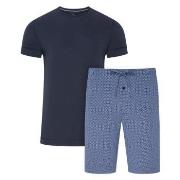 Jockey Night And Day Pyjama Short Sleeve Marine/Blau Small Herren