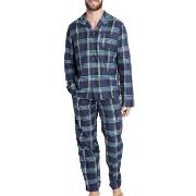 Jockey Woven Pyjama Blau/Hellblau Small Herren