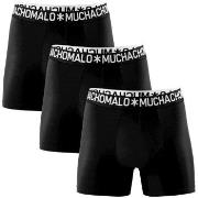 Muchachomalo 3P Cotton Stretch Basic Boxer Schwarz Baumwolle Small Her...