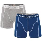 Muchachomalo 2P Cotton Stretch Basic Boxers Blau/Grau Baumwolle Small ...
