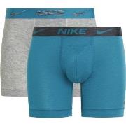 Nike 2P Dri-Fit ReLuxe Boxer Brief Grau/Blau Small Herren