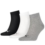 Puma 3P Quarter Socks Grau/Schwarz Gr 39/42