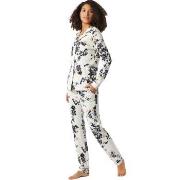 Schiesser Contemporary Nightwear Interlock Pyjama Schwarz/Weiß 40 Dame...