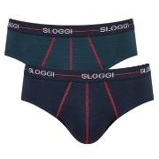 Sloggi 2P For Men Start Midi Blau/Grün Baumwolle Small Herren