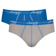 Sloggi 2P For Men Start Midi Grau/Blau Baumwolle Medium Herren